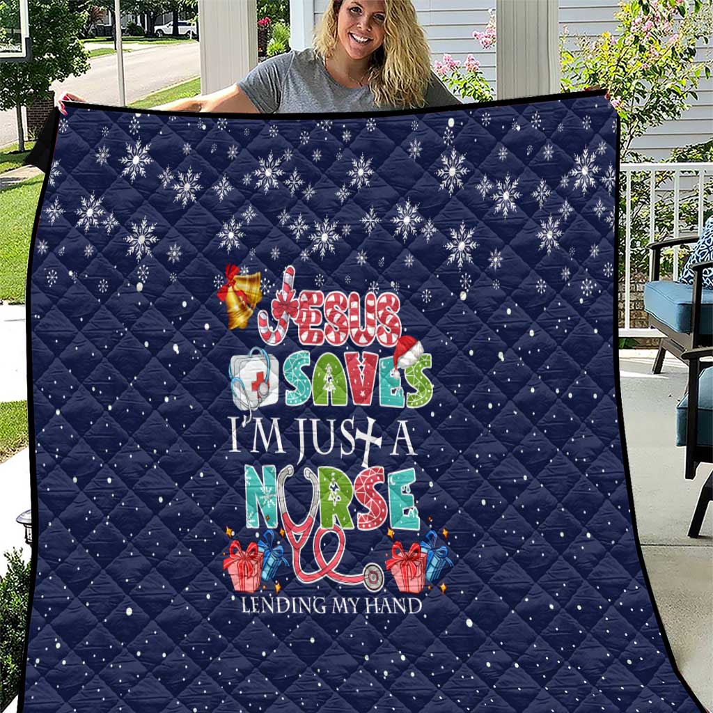Nurse Life Jesus Christmas Quilt Xmas Holiday Patterns - Wonder Print Shop