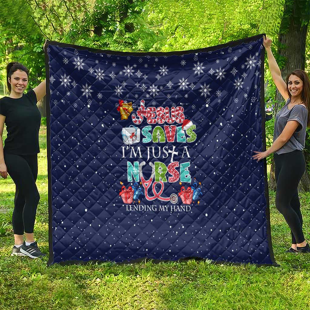 Nurse Life Jesus Christmas Quilt Xmas Holiday Patterns - Wonder Print Shop