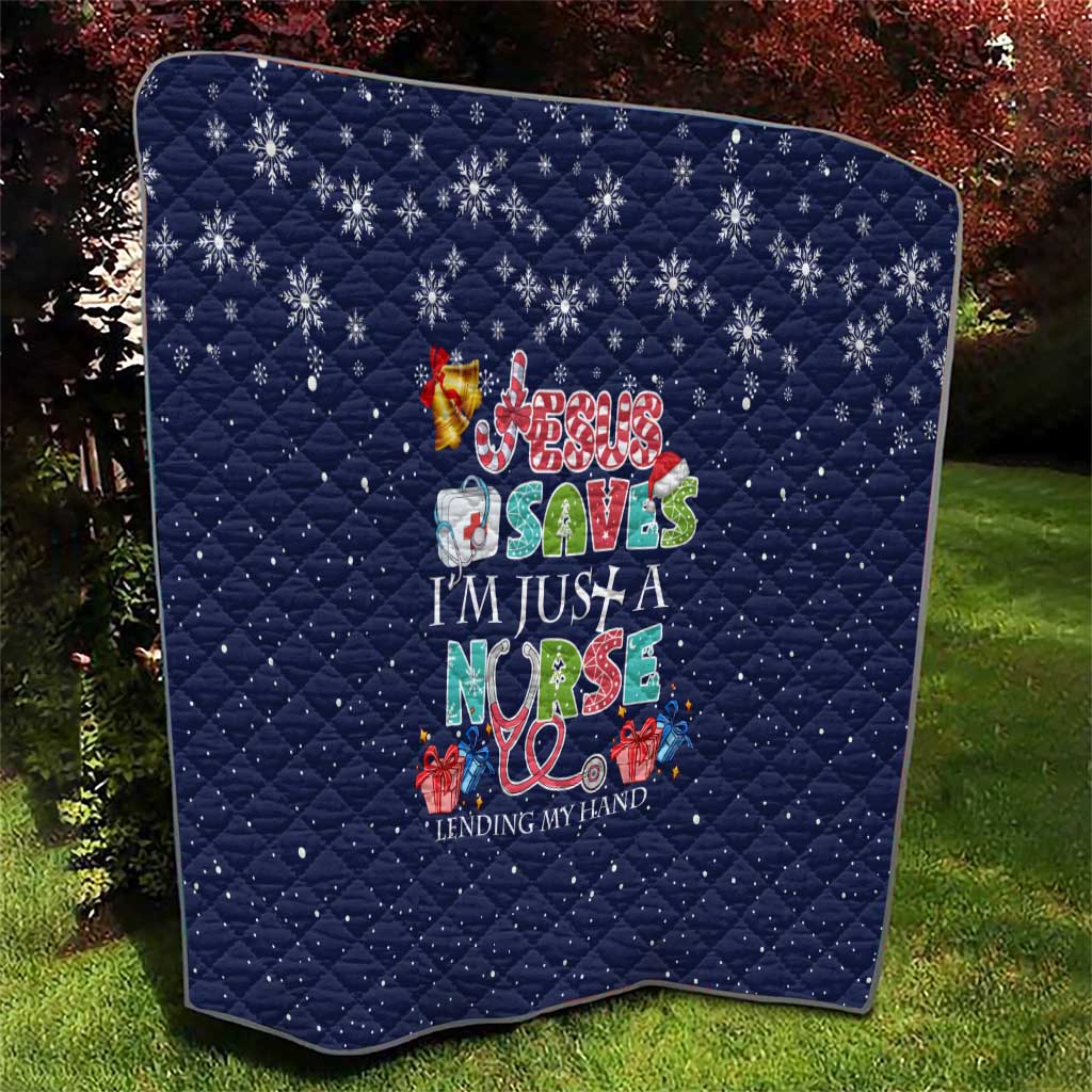 Nurse Life Jesus Christmas Quilt Xmas Holiday Patterns - Wonder Print Shop