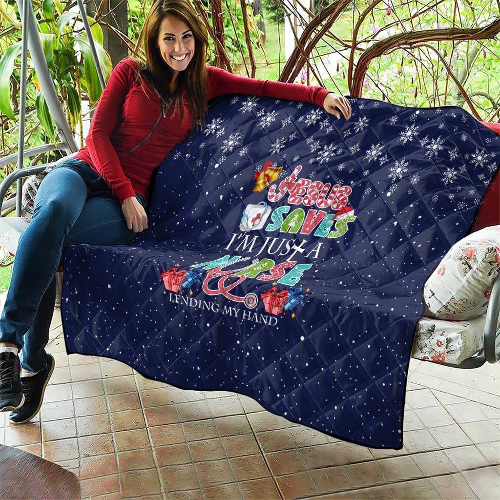 Nurse Life Jesus Christmas Quilt Xmas Holiday Patterns - Wonder Print Shop