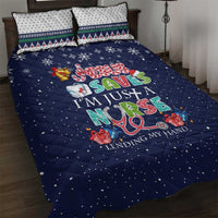 Nurse Life Jesus Christmas Quilt Bed Set Xmas Holiday Patterns - Wonder Print Shop