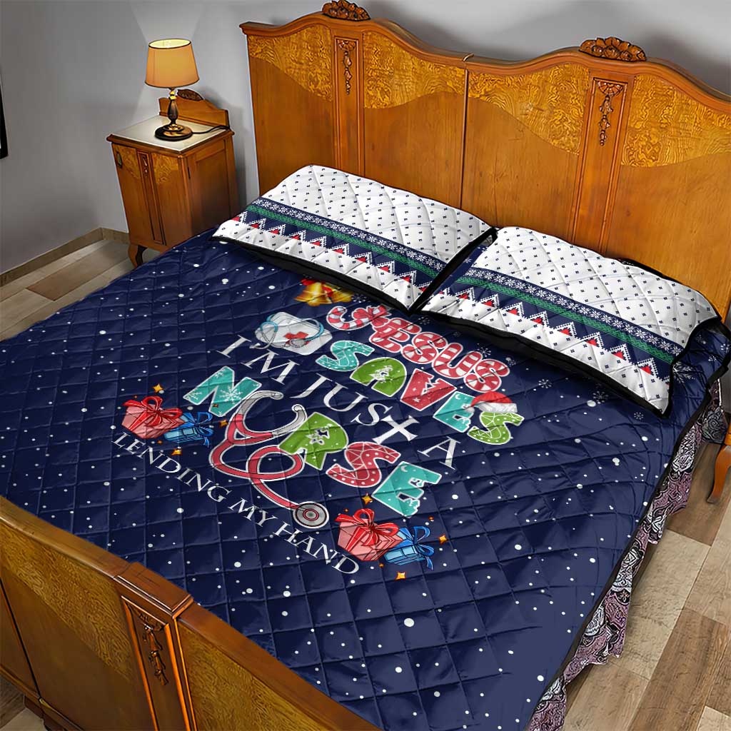 Nurse Life Jesus Christmas Quilt Bed Set Xmas Holiday Patterns - Wonder Print Shop