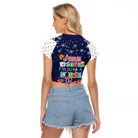 Nurse Life Jesus Christmas Raglan Cropped T Shirt Xmas Holiday Patterns - Wonder Print Shop