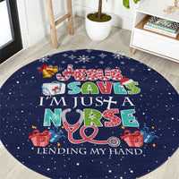 Nurse Life Jesus Christmas Round Carpet Xmas Holiday Patterns - Wonder Print Shop