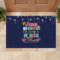 Nurse Life Jesus Christmas Rubber Doormat Xmas Holiday Patterns - Wonder Print Shop
