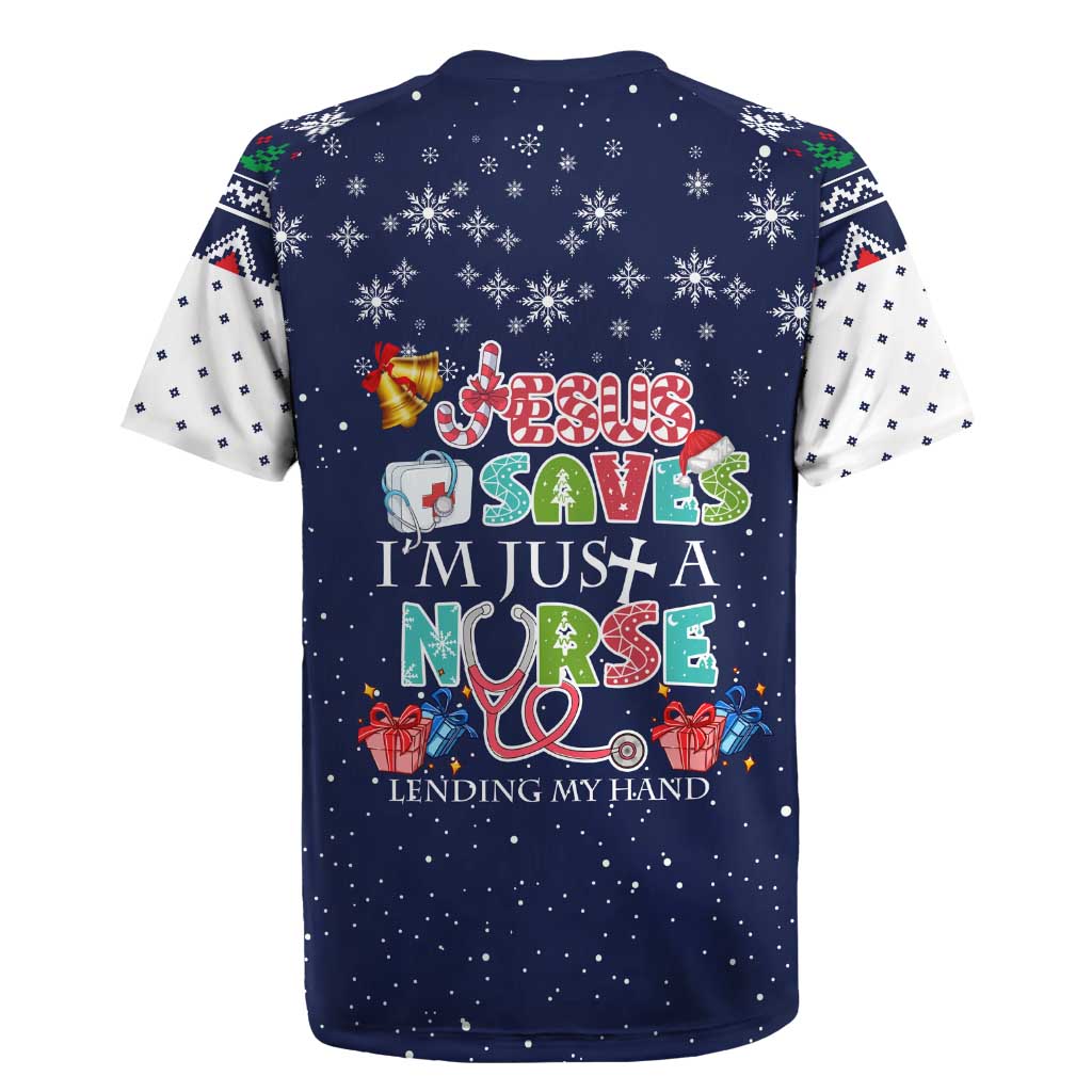 Nurse Life Jesus Christmas Rugby Jersey Xmas Holiday Patterns - Wonder Print Shop