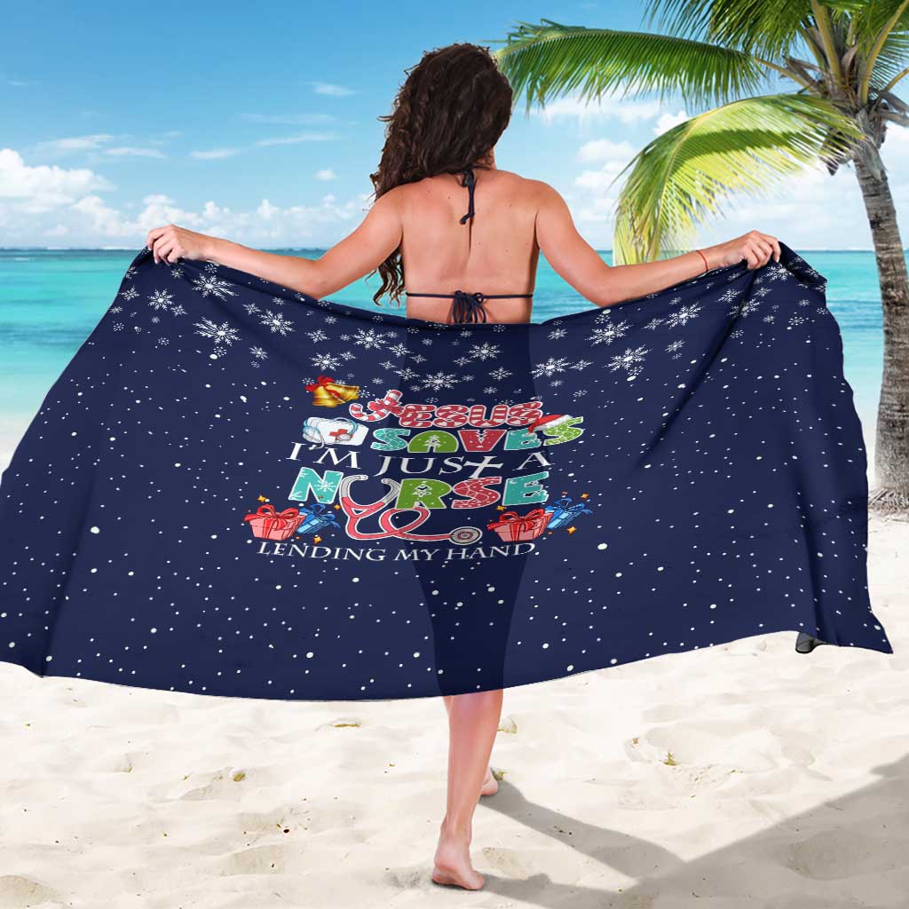 Nurse Life Jesus Christmas Sarong Xmas Holiday Patterns - Wonder Print Shop