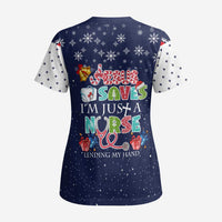 Nurse Life Jesus Christmas Scrub Top Xmas Holiday Patterns - undefined
