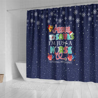 Nurse Life Jesus Christmas Shower Curtain Xmas Holiday Patterns - Wonder Print Shop