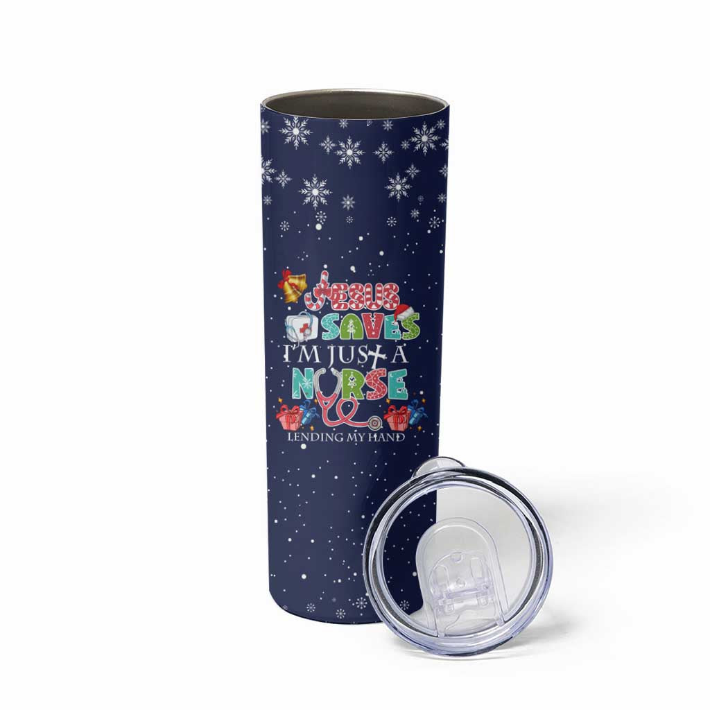 Nurse Life Jesus Christmas Skinny Tumbler Xmas Holiday Patterns - Wonder Print Shop