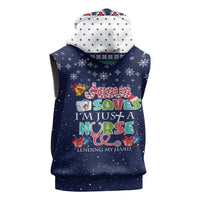 Nurse Life Jesus Christmas Sleeveless Hoodie Xmas Holiday Patterns - Wonder Print Shop