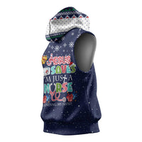 Nurse Life Jesus Christmas Sleeveless Hoodie Xmas Holiday Patterns - Wonder Print Shop