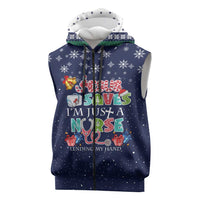 Nurse Life Jesus Christmas Sleeveless Zip Hoodie Xmas Holiday Patterns - Wonder Print Shop