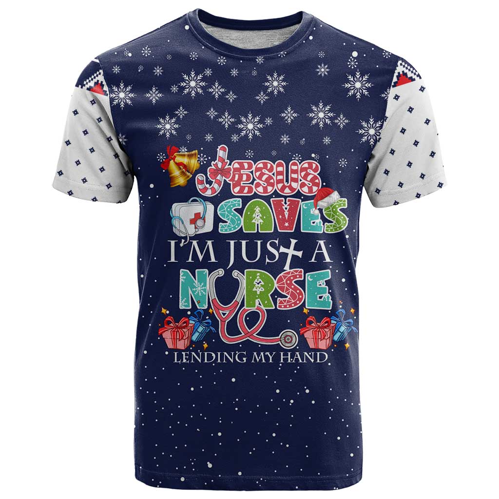 Nurse Life Jesus Christmas T Shirt Xmas Holiday Patterns - Wonder Print Shop