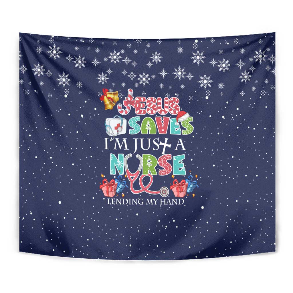 Nurse Life Jesus Christmas Tapestry Xmas Holiday Patterns - Wonder Print Shop