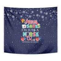 Nurse Life Jesus Christmas Tapestry Xmas Holiday Patterns - Wonder Print Shop