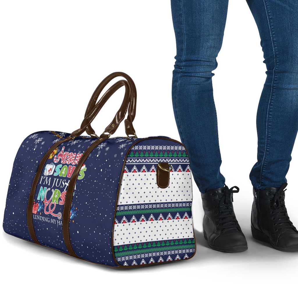 Nurse Life Jesus Christmas Travel Bag Xmas Holiday Patterns - Wonder Print Shop