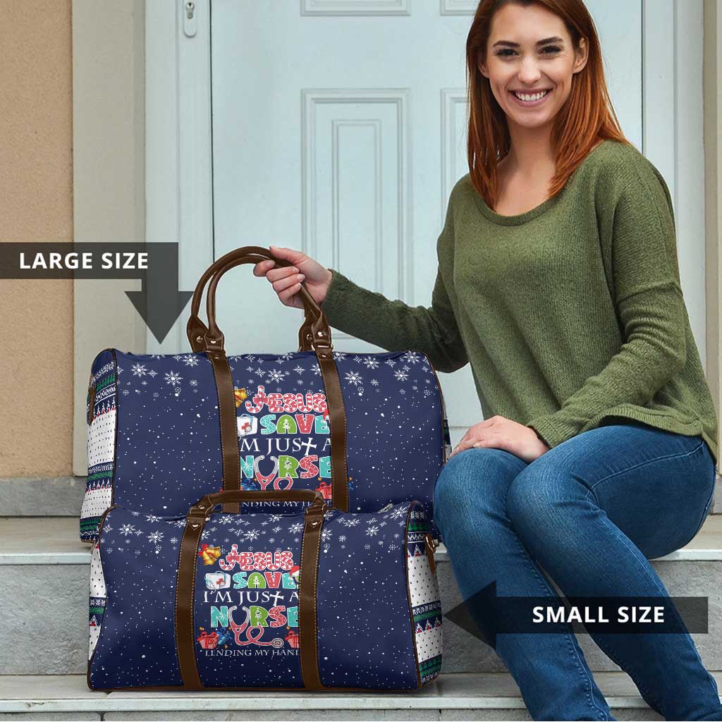 Nurse Life Jesus Christmas Travel Bag Xmas Holiday Patterns - Wonder Print Shop