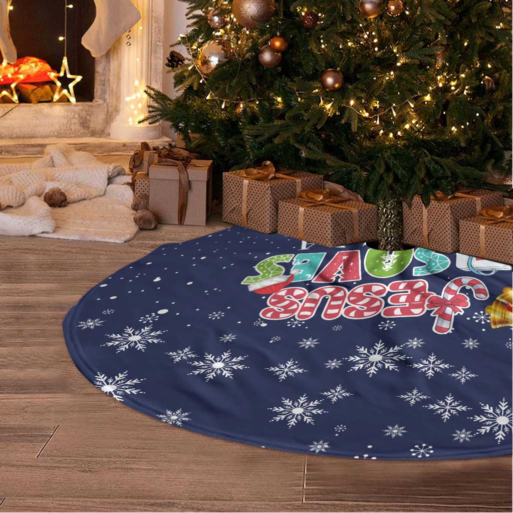 Nurse Life Jesus Christmas Tree Skirt Xmas Holiday Patterns - Wonder Print Shop