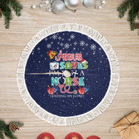 Nurse Life Jesus Christmas Tree Skirt Xmas Holiday Patterns - Wonder Print Shop