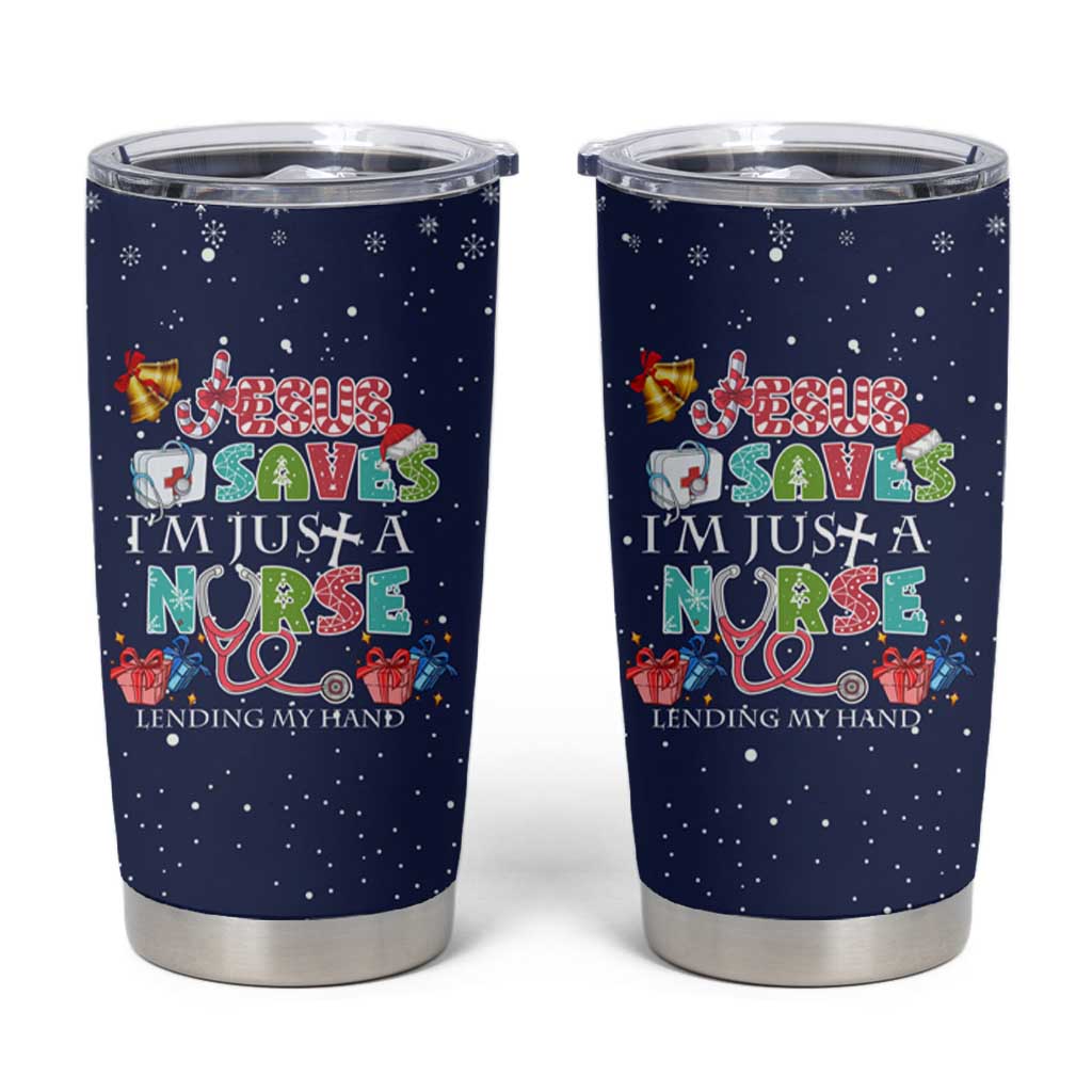 Nurse Life Jesus Christmas Tumbler Cup Xmas Holiday Patterns - Wonder Print Shop