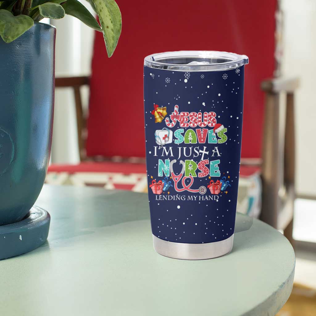 Nurse Life Jesus Christmas Tumbler Cup Xmas Holiday Patterns - Wonder Print Shop