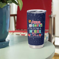 Nurse Life Jesus Christmas Tumbler Cup Xmas Holiday Patterns - Wonder Print Shop