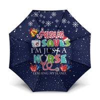 Nurse Life Jesus Christmas Umbrella Xmas Holiday Patterns - Wonder Print Shop