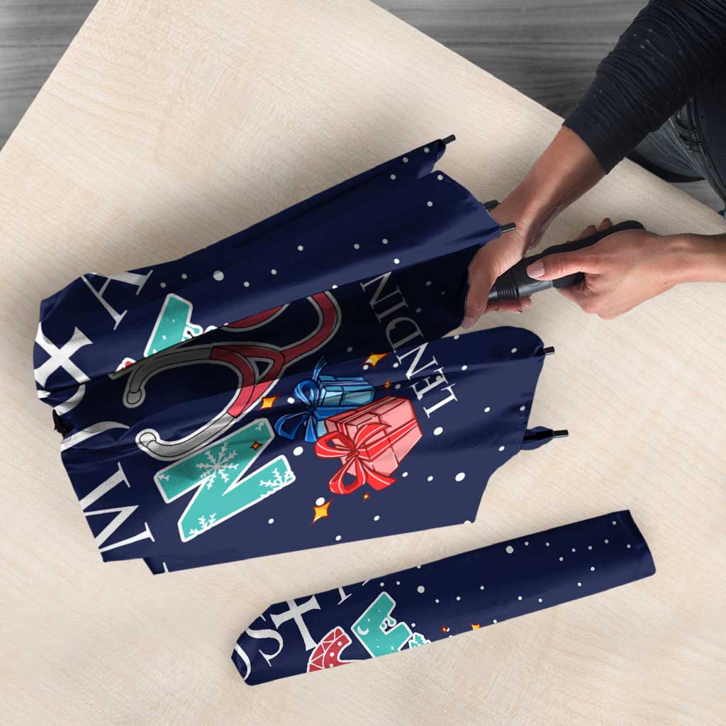 Nurse Life Jesus Christmas Umbrella Xmas Holiday Patterns - Wonder Print Shop