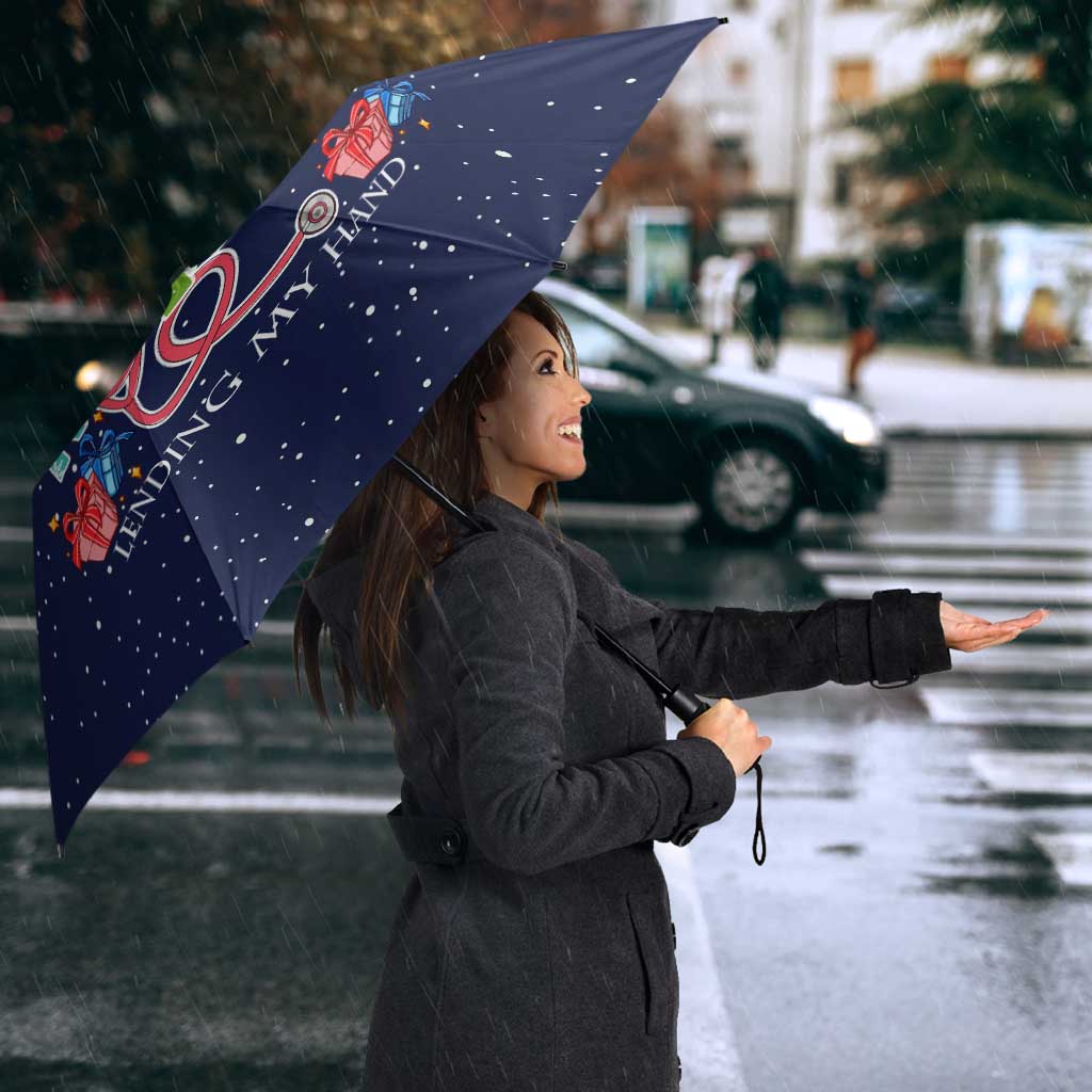 Nurse Life Jesus Christmas Umbrella Xmas Holiday Patterns - Wonder Print Shop