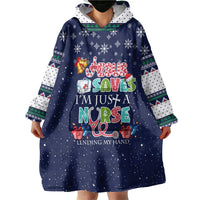 Nurse Life Jesus Christmas Wearable Blanket Hoodie Xmas Holiday Patterns - Wonder Print Shop