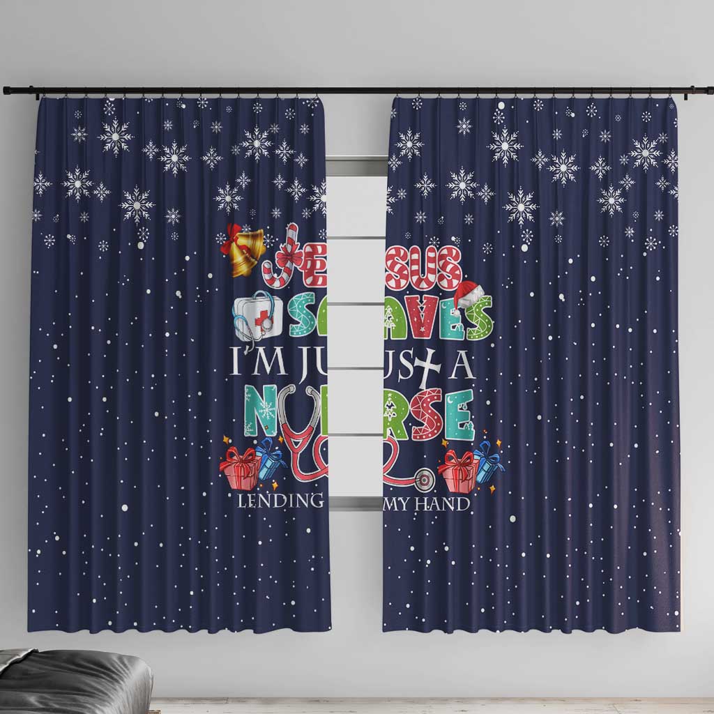 Nurse Life Jesus Christmas Window Curtain Xmas Holiday Patterns - Wonder Print Shop