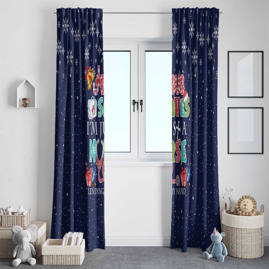 Nurse Life Jesus Christmas Window Curtain Xmas Holiday Patterns - Wonder Print Shop