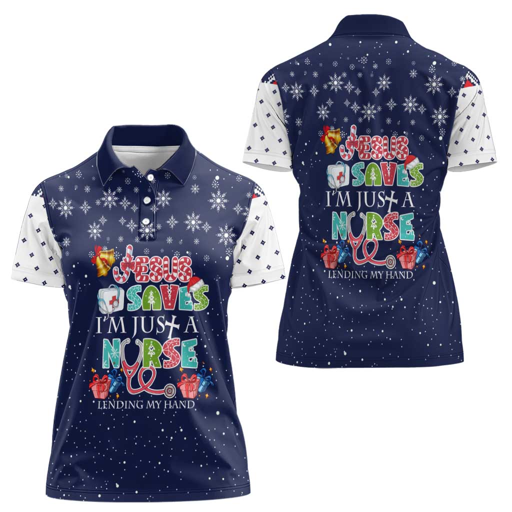 Nurse Life Jesus Christmas Women Polo Shirt Xmas Holiday Patterns - Wonder Print Shop