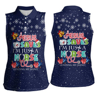 Nurse Life Jesus Christmas Women Sleeveless Polo Shirt Xmas Holiday Patterns - Wonder Print Shop