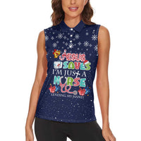 Nurse Life Jesus Christmas Women Sleeveless Polo Shirt Xmas Holiday Patterns - Wonder Print Shop