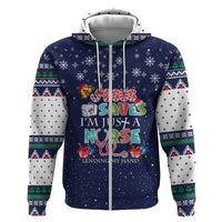 Nurse Life Jesus Christmas Zip Hoodie Xmas Holiday Patterns - Wonder Print Shop