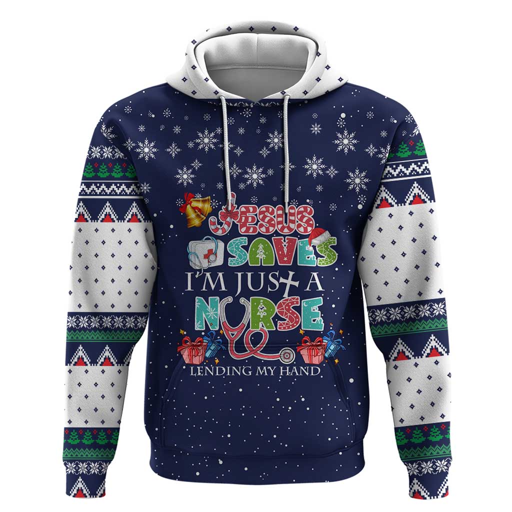 Nurse Life Jesus Christmas Zip Hoodie Xmas Holiday Patterns - Wonder Print Shop