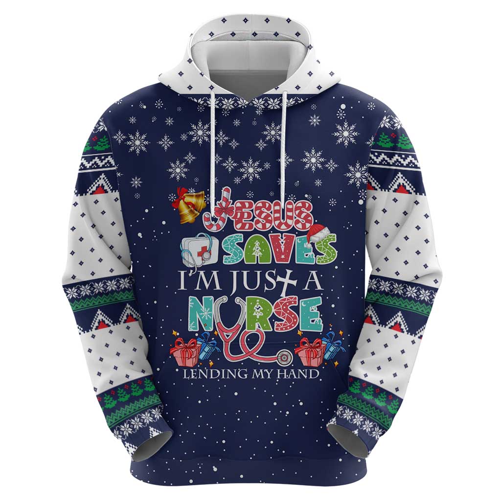 Nurse Life Jesus Christmas Zip Hoodie Xmas Holiday Patterns - Wonder Print Shop