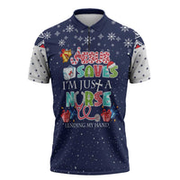 Nurse Life Jesus Christmas Zipper Polo Shirt Xmas Holiday Patterns - Wonder Print Shop