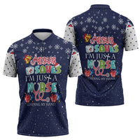 Nurse Life Jesus Christmas Zipper Polo Shirt Xmas Holiday Patterns - Wonder Print Shop
