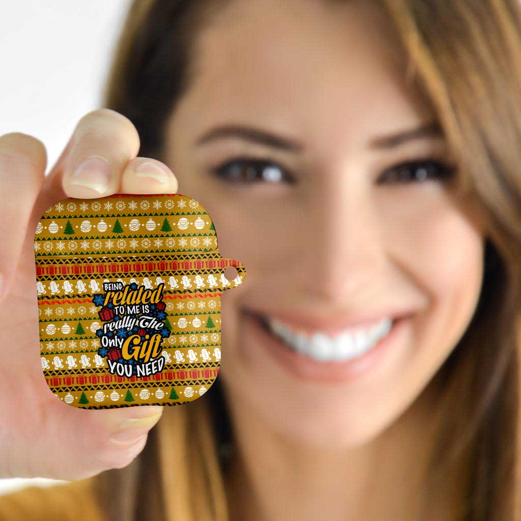 The Only Gift You Need Christmas AirPods Case Xmas Holiday Patterns - Wonder Print Shop