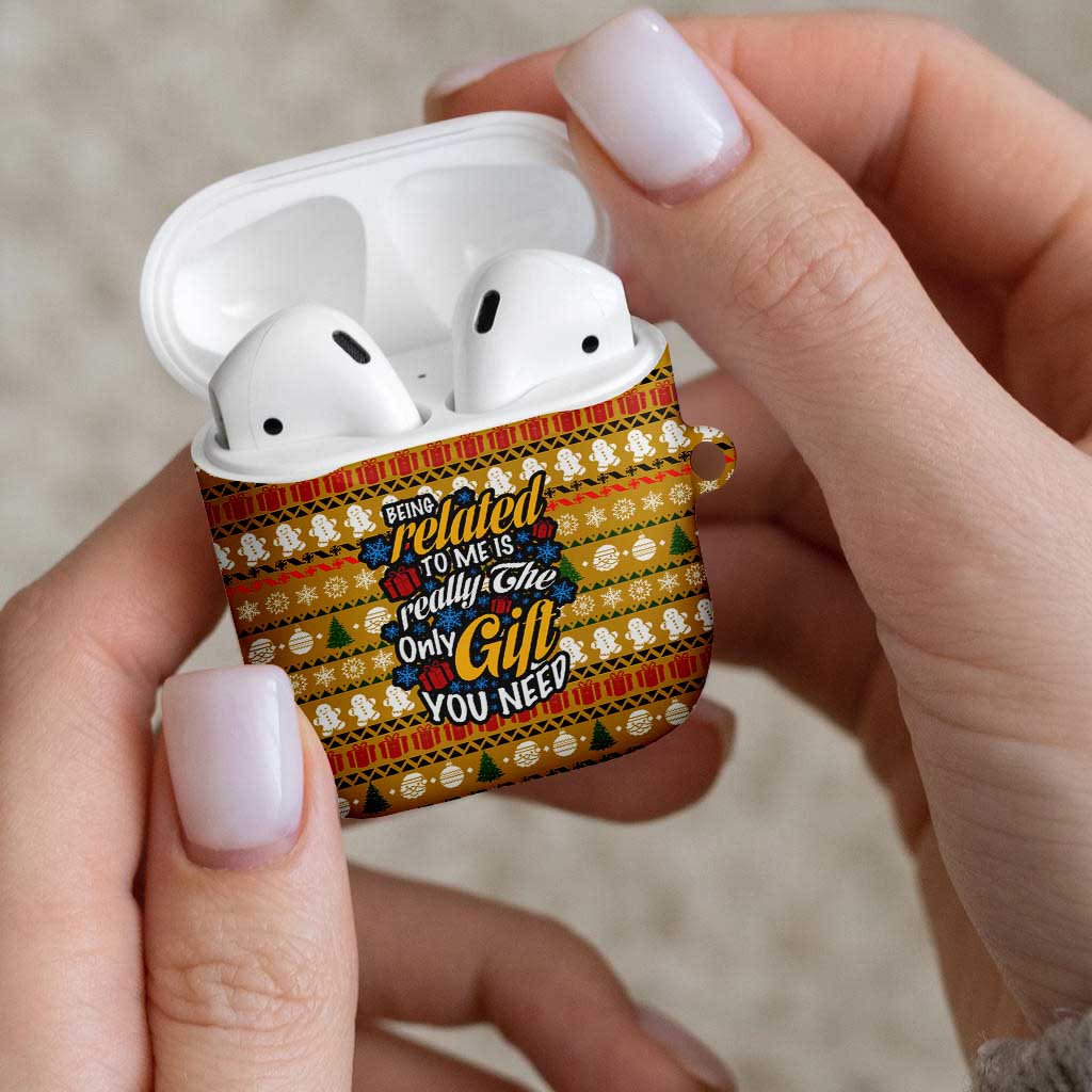 The Only Gift You Need Christmas AirPods Case Xmas Holiday Patterns - Wonder Print Shop