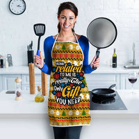 The Only Gift You Need Christmas Apron Xmas Holiday Patterns - Wonder Print Shop