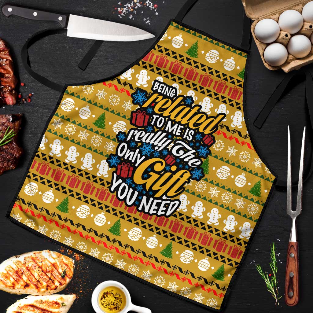 The Only Gift You Need Christmas Apron Xmas Holiday Patterns - Wonder Print Shop
