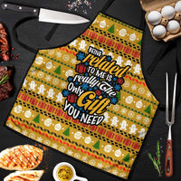 The Only Gift You Need Christmas Apron Xmas Holiday Patterns - Wonder Print Shop