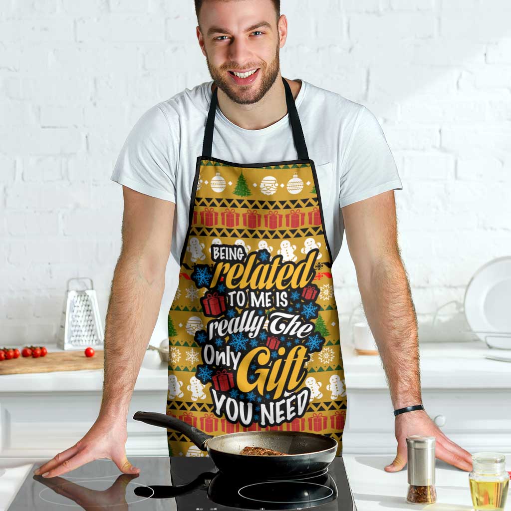 The Only Gift You Need Christmas Apron Xmas Holiday Patterns - Wonder Print Shop