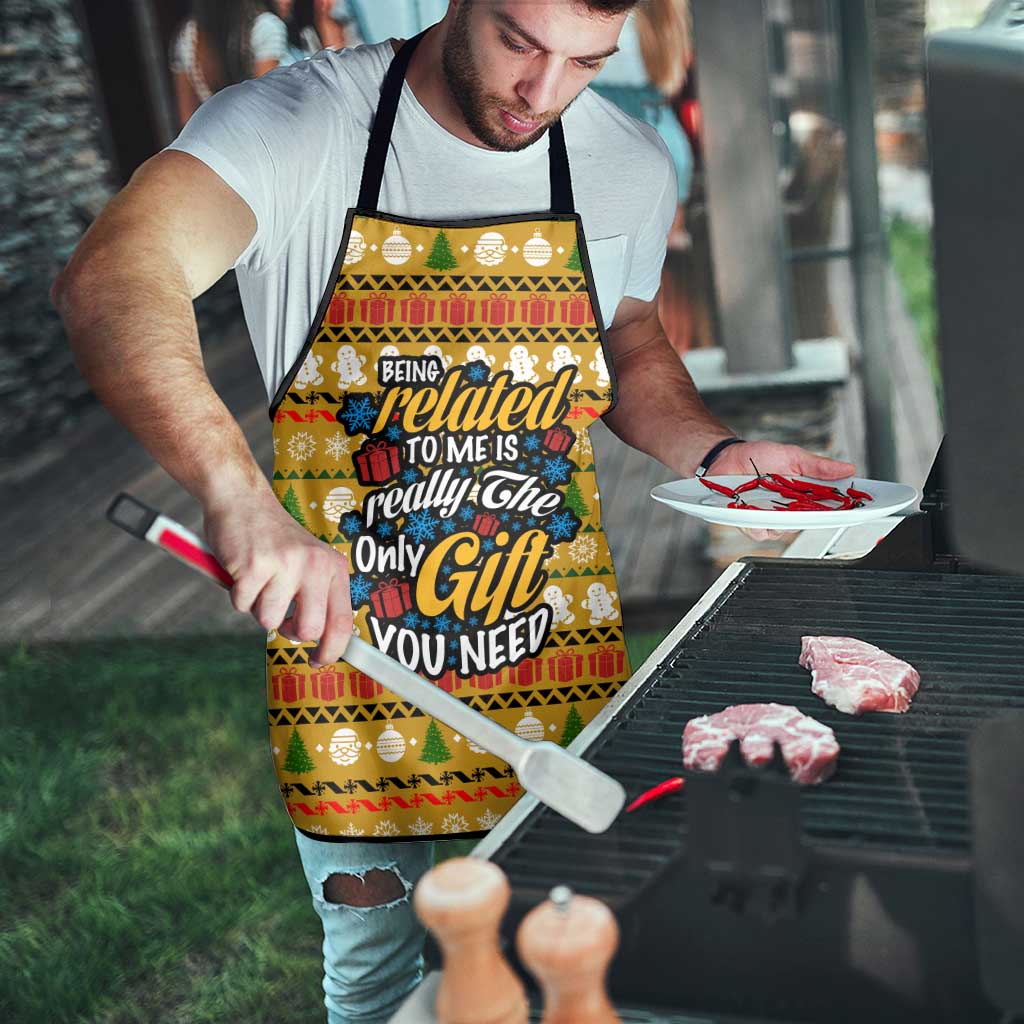 The Only Gift You Need Christmas Apron Xmas Holiday Patterns - Wonder Print Shop