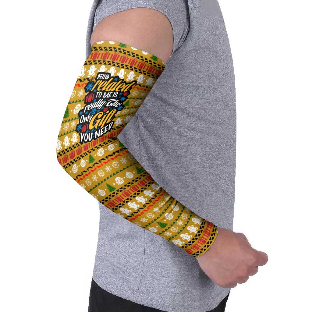 The Only Gift You Need Christmas Arm Sleeves Xmas Holiday Patterns - Wonder Print Shop