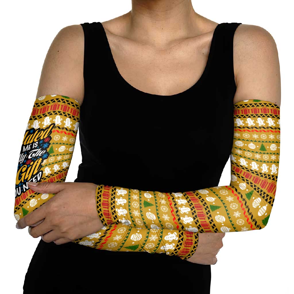The Only Gift You Need Christmas Arm Sleeves Xmas Holiday Patterns - Wonder Print Shop